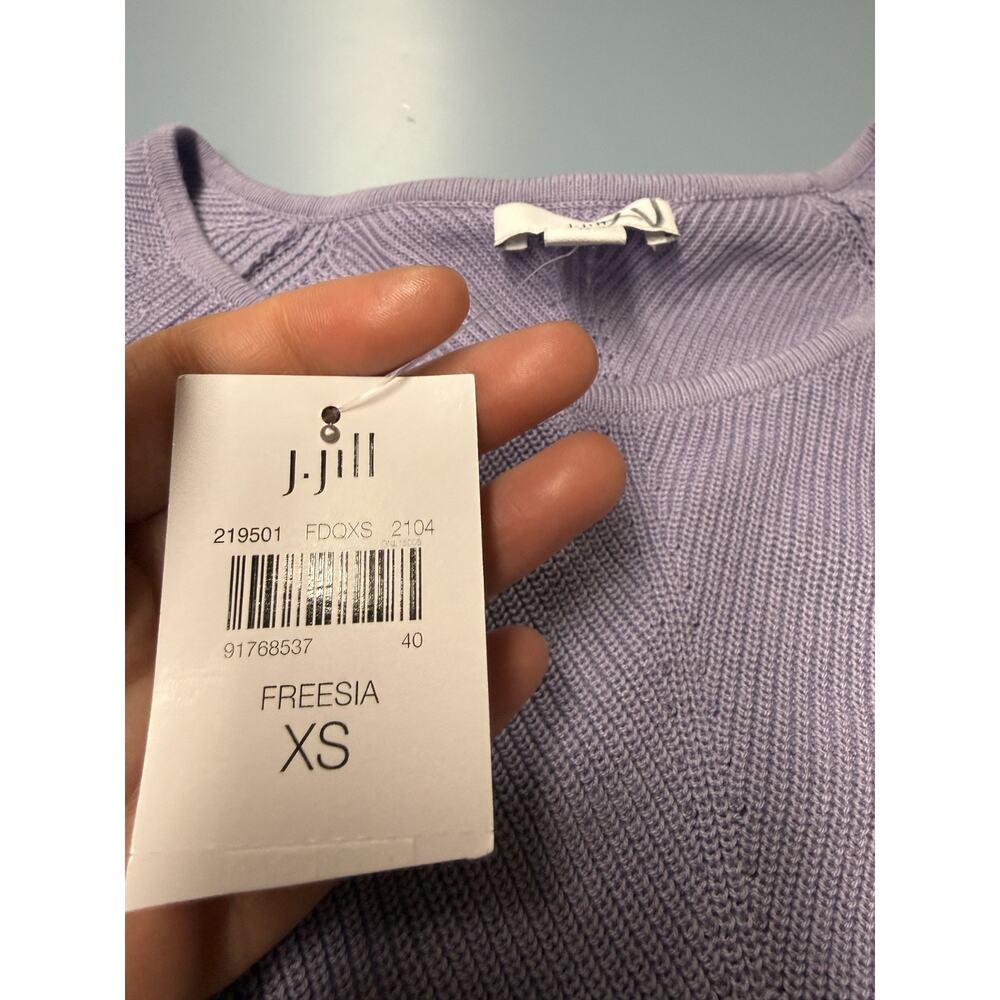 NEW NWT J. Jill Sweater Tunic Top Lavender Knit Pullover Sz XS, 3011 - Picture 7 of 8